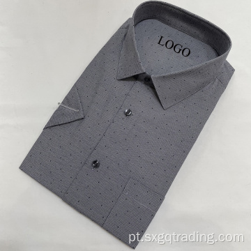 Camisa masculina tingida de fios para o verão 2022